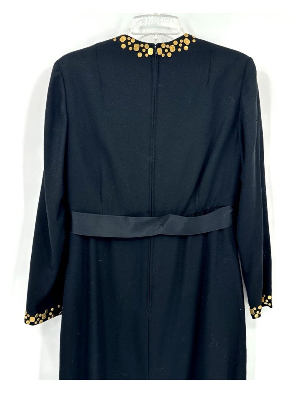 vintage 70s MOLLIE PARNIS BOUTIQUE black dress MEDIUM cocktail neiman marcus - Picture 8 of 11